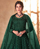 Sherwood Green Designer Embroidered Wedding Anarkali Suit-Saira's Boutique