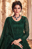 Sherwood Green Designer Embroidered Wedding Anarkali Suit-Saira's Boutique