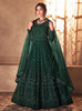 Sherwood Green Designer Embroidered Wedding Anarkali Suit-Saira's Boutique