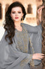 Slate Gray Designer Embroidered Party Wear Anarkali Suit-Saira's Boutique