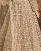 Taupe Designer Heavy Embroidered Net Anarkali Suit-Saira's Boutique