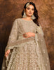 Taupe Designer Heavy Embroidered Net Anarkali Suit-Saira's Boutique