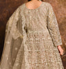 Taupe Designer Heavy Embroidered Net Anarkali Suit-Saira's Boutique