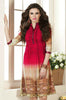 Red & Beige Printed Faux Georgette Kurti-Saira's Boutique