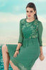 Green Embroidered Georgette Kurti-Saira's Boutique