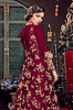 Wine Designer Heavy Embroidered Net Bridal Anarkali Gown-Saira's Boutique