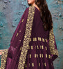 Wine Purple Designer Embroidered Georgette Anarkali Suit-Saira's Boutique