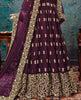 Wine Purple Designer Embroidered Georgette Anarkali Suit-Saira's Boutique