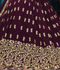 Wine Purple Designer Embroidered Georgette Anarkali Suit-Saira's Boutique