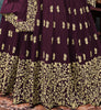 Wine Purple Designer Embroidered Georgette Anarkali Suit-Saira's Boutique