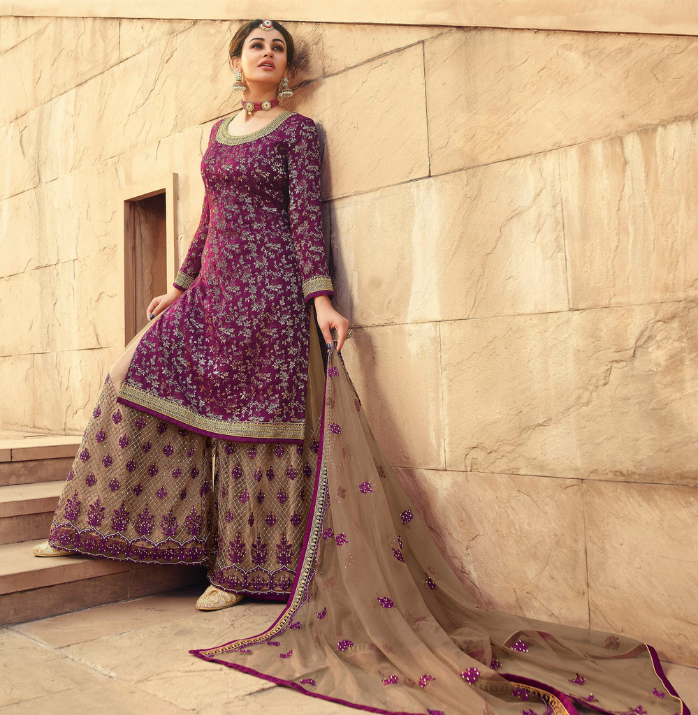 Buy Purple Kurta Suit Sets for Women by Brand Hill Online | Ajio.com