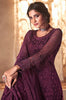 Wine Purple Designer Embroidered Wedding Anarkali Suit-Saira's Boutique