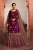 Wine Purple & Taupe Designer Embroidered Kurti Style Lehenga-Saira's Boutique