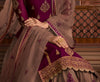 Wine Purple & Taupe Designer Embroidered Kurti Style Lehenga-Saira's Boutique