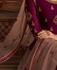 Wine Purple & Taupe Designer Embroidered Kurti Style Lehenga-Saira's Boutique