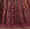 Wine Purple & Taupe Designer Embroidered Kurti Style Lehenga-Saira's Boutique