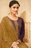 Wine & Marigold Brown Designer Embroidered Pant Suit-Saira's Boutique