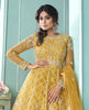 Yellow Designer Embroidered Lehenga Style Anarkali Suit-Saira's Boutique