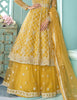 Yellow Designer Embroidered Lehenga Style Anarkali Suit-Saira's Boutique