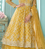 Yellow Designer Embroidered Lehenga Style Anarkali Suit-Saira's Boutique