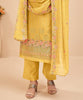 Yellow Designer Embroidered Party Wear Georgette Pant Suit-Saira's Boutique