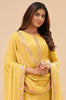 Yellow Designer Embroidered Party Wear Georgette Pant Suit-Saira's Boutique