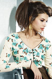 Cream & Brown Embroidered Pashmina Kurti-Saira's Boutique