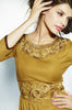 Gold Embroidered Pashmina Kurti-Saira's Boutique